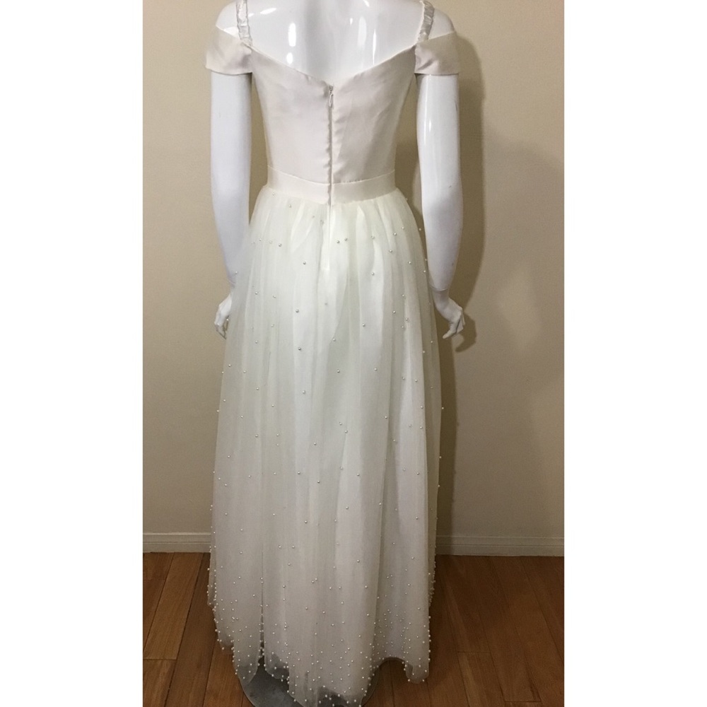 B Darlin pearl tulle skirt formal gown dress - Picture 2 of 6